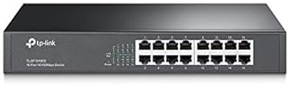 TP-Link TL-SF1016DS 16-Port 10/100Mbps Ethernet Switch, 13-inch Rack-Mount/Desktop, Steel Case, Lifetime Warranty