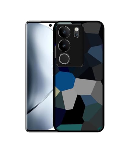 Image of Mathematical Shape Design Premium 2D Printed Metal Back Case Cover for Vivo V29 5G / V29 Pro 5G, Multicolor