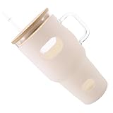 Gobelet à boire avec couvercle - surface lisse facile à nettoyer, il suffit d'utiliser de l'eau pour le laver, corps de tasse lisse, poignée confortable à tenir, tasse à jus en verre