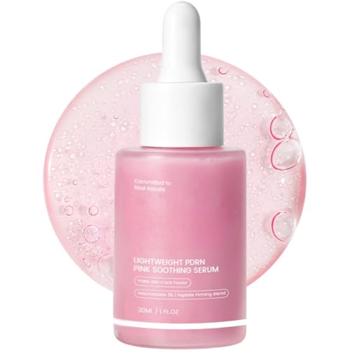 Sérum DNA de Salmón para el Rostro con PDRN & Pink Peptides, Sérum Coreano con Ácido Hialurónico para Glow Luminoso, Claridad de la Piel e Hidratación Profunda, Ligero y No Pegajoso (1pcs)