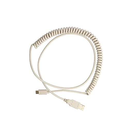 Hemobllo Coiled USB C Cable for Mechanical Keyboard Fast Data Transmission Abs Material Not Easy to Crack Sturdy Connector Cable for Gaming Accessories