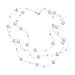 Shades of White Multi Strand Fishing Line Freshwater Cultured Pearl Illusion Necklace For Women Wedding Bridesmaid Formal Party