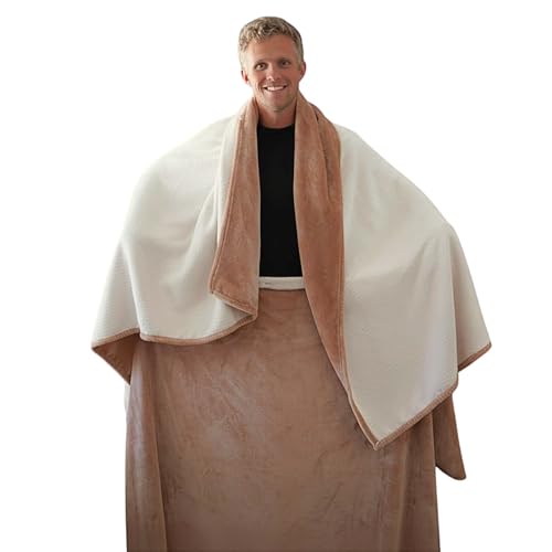 Cozy Cape Wearable Fleece Blanket, Throw Blanket for Couch, Soft