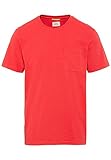 camel active Herren Kurzarm T-Shirt mit aufgesetzter Brusttasche aus Reiner Baumwolle Rot menswear-3XL