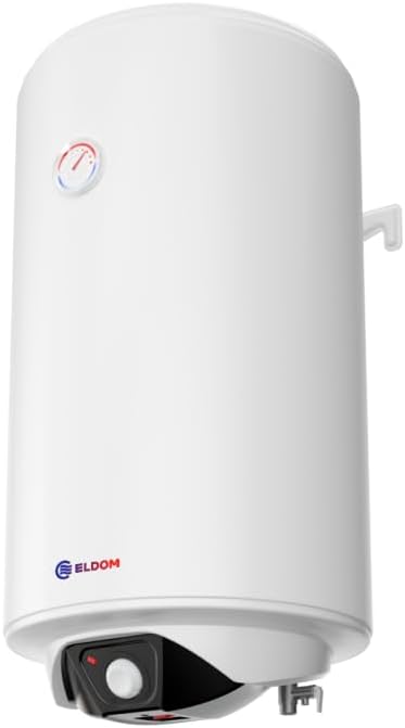 Eldom Spectra 80L Electric Storage Water Heater, 2kW Vertical Boiler with Safety Valve, Enamelled Tank, Mechanical Thermostat & Energy Class C | Durable Hot Water Cylinder for Home & Office Use