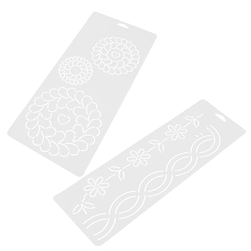 OFFIGAM 2 Piezas De Plantilla De Punto De Cruz Suministros De Acolchado Plantilla De Acolchado Plantilla De Bordado Patrón De Árbol Servilletas Plantilla En Forma De Pétalo