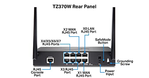 Image of SonicWall TZ370W Wireless SecureUpgradePlus | 2YR Advanced Edition | TZ370W Gen7 Firewall with 2 Year Advanced Protection Service Suite | SMB Unit with SD-WAN and Malware Protection (02-SSC-6834)