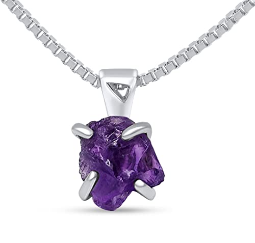 Genuine raw amethyst gemstone pendant...