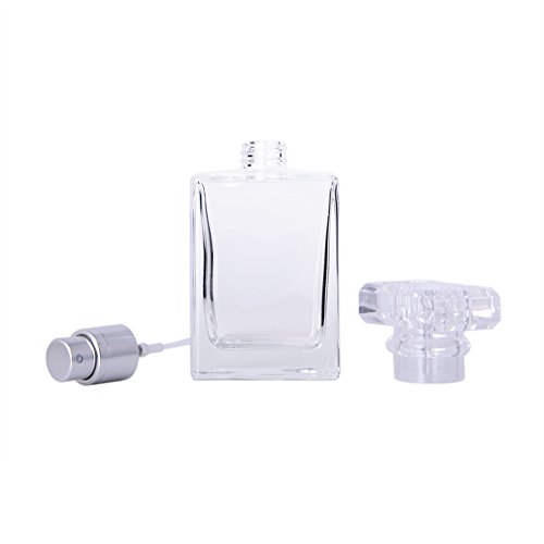 Enslz Flacon de parfum vide portable en verre transparent de 30 ml avec étui en aluminium pour voyage (transparent) - Image 4