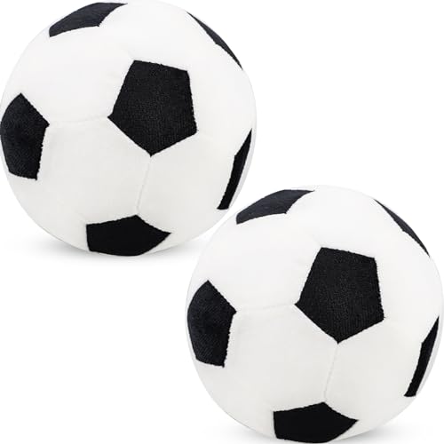 2 Pack Plush Soccer Ball Pillow Stuffed Toy Soccer Ball Soft Plush Soccerball Sports Throw Pillows...