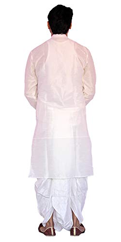 Image of Men's Silk Dhoti Kurta Set Party