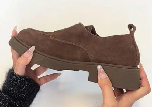 Suede Flats for Women Casual Square Toe Flat Shoes Mary Jane Ballet Flats Shoes Comfortable Dressy Outdoor Shoe Loafers 20252