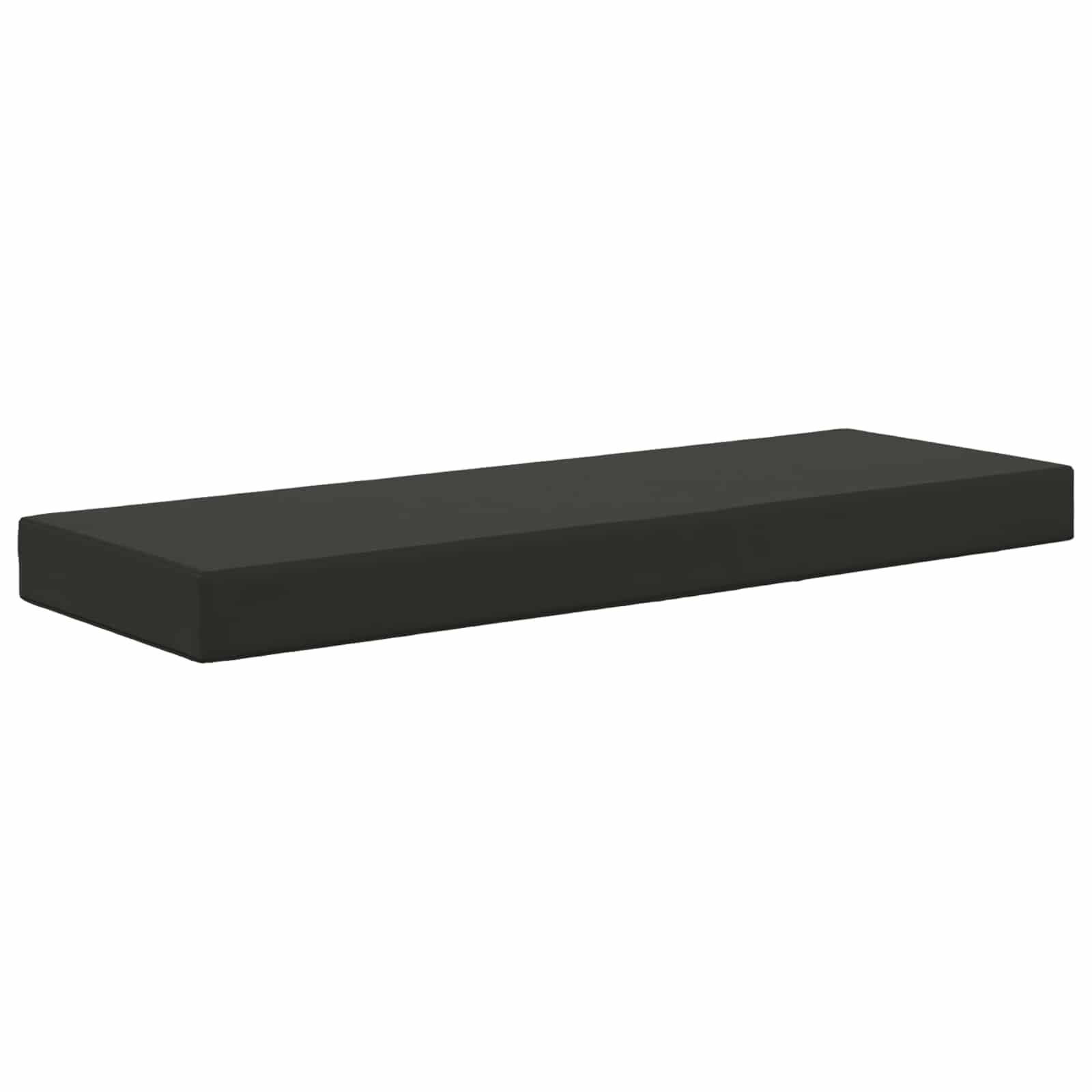 Coussin d'assise extérieur noir 111,5x40cm ergonomique pour banc de jardin