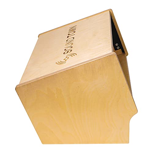 Sound Town DIY 4U Angled Desktop Turret Studio Rack with Solid Baltic Birch Plywood, Golden Oak, Assembly Required (SDRK-Y4SL)