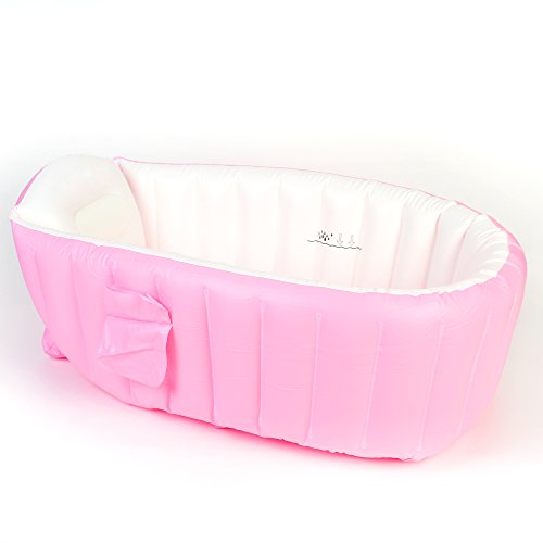 Salcon Inflatable Baby Bathtub, Baby Girl Bath Tub, Travel Bath Tub for Ba