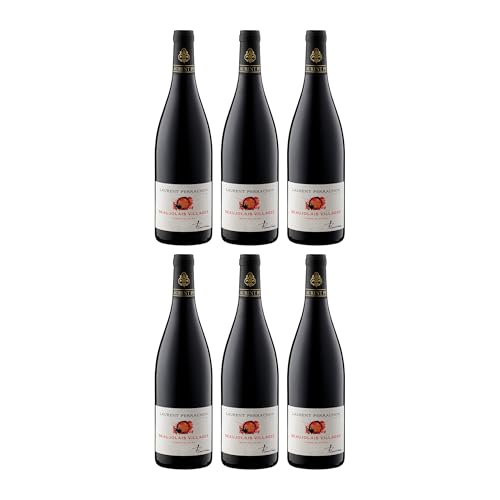 Domains Laurent Perrachon et Fils Beaujolais Villages Rouge Terre de Loyse AOC Rotwein Rot trocken Frankreich inkl. FeinWert E-Book (6 x 0.75 l)