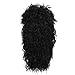 WildCos 80s Halloween Costumes Punk Rocker Wig mullet wig Long Black Curly hair Cosplay Wig for Men