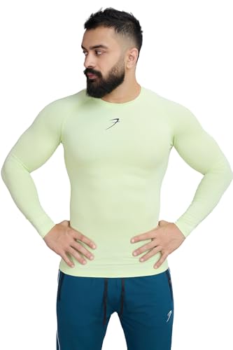 Image of FUAARK Men's Full Sleeve Compression T-Shirt - Athletic Base Layer for Fitness, Cycling, Training, Workout, Tactical Sports Wear