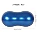 Yeory Peanut Ball with 35x18in Burst-Resistant PVC Portable Thickened Yoga Ball Flexible Exercise Ball for Therapy, Labor, Birthing and Dog Training (Smooth, Dark Blue), Yoga Ball