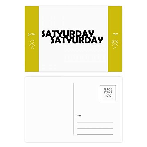 Carte postale samedi ami DIYthinker élégante lot de 20 cartes de vœux multicolores pour messagerie