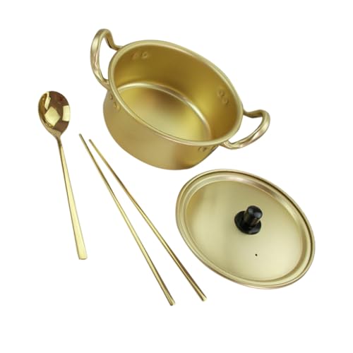 TOYANDONA Lightweight Aluminium Ramen Pot - Multi-Function Korean Instant Noodle Cooker with Handle for Picnics and Home Kitchens - Even Heating