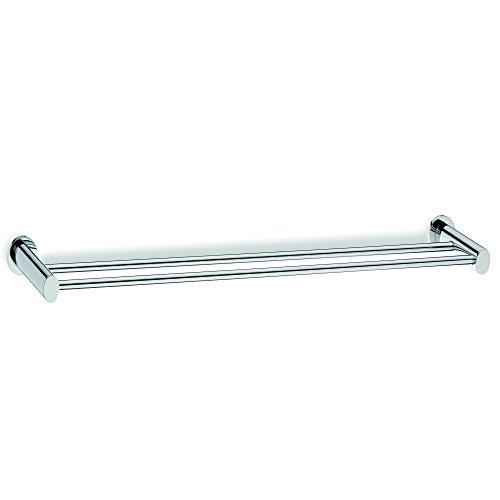 kela towel rail double 59.5cm, towel rail with 2 towel rails, towel rail without drilling, wall mounting, MAKIRA