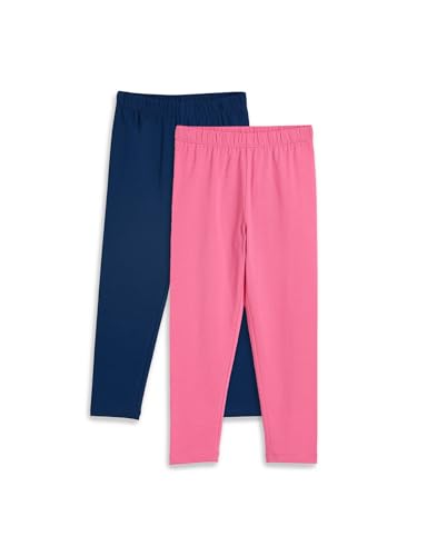 Image of Amazon Brand - Symbol Girl's Cotton Jersey Stretchable Leggings | Ankle Length | Aged 2-14 Years