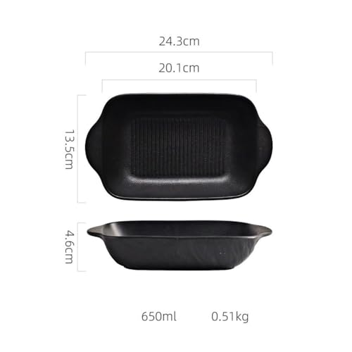 Plat à four rectangulaire céramique plateau de cuisson micro-ondes - 3