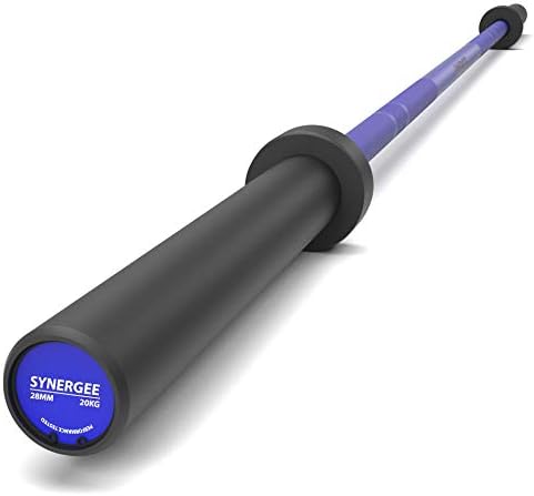 Synergee Games 20kg Colored Men’s Blue Cerakote Barbell. Rated 15...