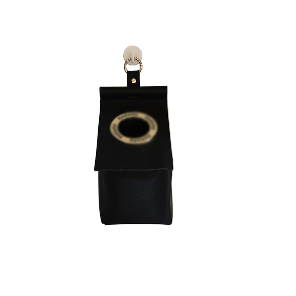 Boîte de rangement pour rouleaux de papier en cuir noir étanche