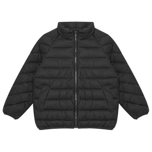 Image of YiZYiF Girls Thicken Padded Clothes Lightweight Puffer Jacket Zip Up Warm Outerwear Winter Fleece Coats 5-12 Years