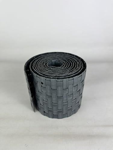 Bande Brise-Vue Polyéthylène STOCKCLOTURE-occultant en rotin synthétique Gris Anthracite- 255 cm X 10cm.