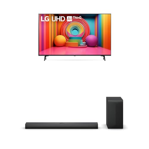 Image of LG 43-Inch Class UT75 Series LED Smart TV 4K Processor Flat Screen with Magic Remote AI-Powered with Alexa Built-in (43UT7590PUA, 2024),LG 3.1.1 ch. Sound Bar with Dolby Atmos