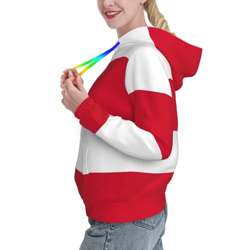 Sweatshirt femme drapeau Monaco pull à capuche extensible avec poche - 2