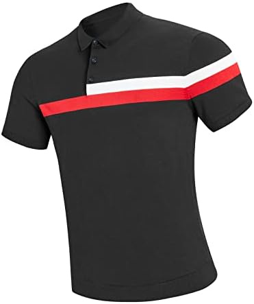 BREAK THE BOUND Men-Cotton-Polo Summer-Golf-Shirts Casual-Tee Knit-Striped - Short Sleeve Slim Fit 7 BREAK THE BOUND Men-Cotton-Polo Summer-Golf-Shirts Casual-Tee Knit-Striped - Short Sleeve Slim Fit