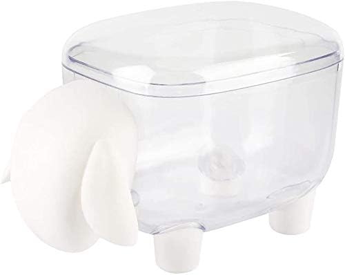 LUUFAN Cute Cotton Ball Holder, Unique Bathroom Floss Jars with lids, Q-Tips Organizer, Swab Toothpick Dispenser Canister for Cosmetics Makeup Bedroom (1PCS-White Sheep)