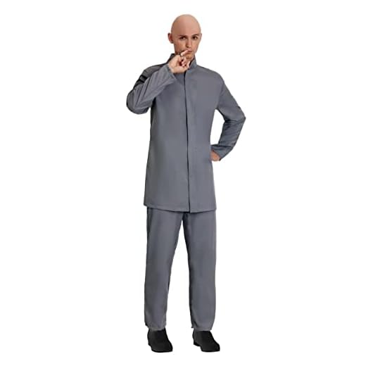 Adult Deluxe Grey Suit Costume Evil Man Suit Outfit X-Small