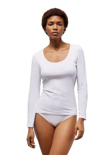 YSABEL MORA - Camiseta Manga Larga Algodón Orgánico Mujer, Confort Suave, Ideal para Uso Diario, Transpirable y Ecológica, Diseño Versátil para Cualquier Estilo