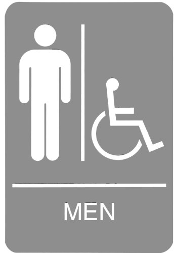 Fauteuil roulant accessible panneau texturé Les Sign Ada gris et blanc épuré
