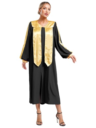 Unisex Womens Mens Choir Robes with Cuff Sleeves for Church Adults Graduation Gown Baptismal Robes
