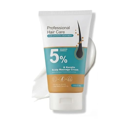 5 Minoxidil Hair Growth Scalp Massage Cream Professional Hair Care Minoxidil Anti Hair Loss Treatment with Rosemary Biotin