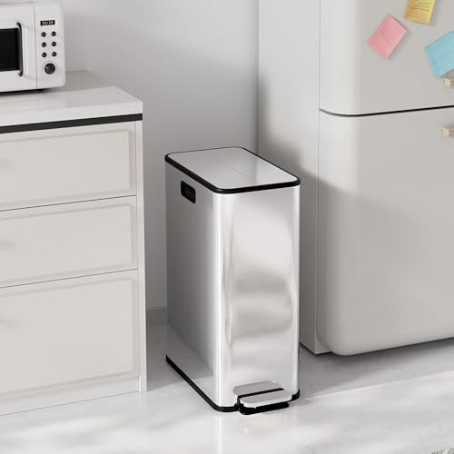 Bote de basura GarveeHome 14.8 gal acero inoxidable miniatura 7