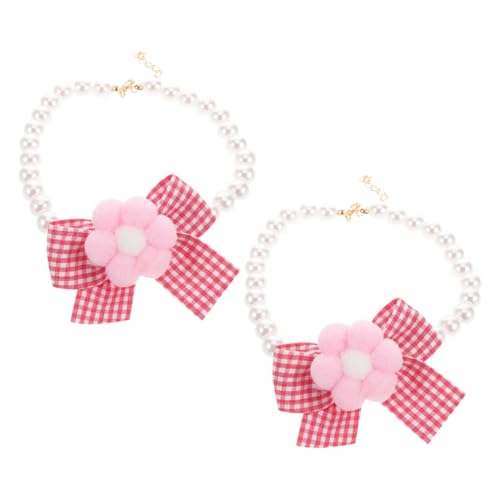 Collier de chat réglable avec perles et arc à fleurs pour le confort quotidien de votre félin