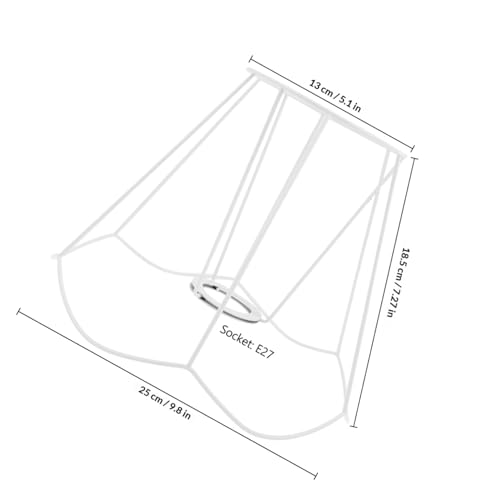 Cadre de lampe en fer blanc robuste et remplaçable douille E27 - 2