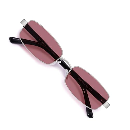 Image of VANLINKER Retro Rectangle Polarized Sunglasses for Women Men Small 90s Vintage Trendy Slim Narrow Rectangular Frame VL9684