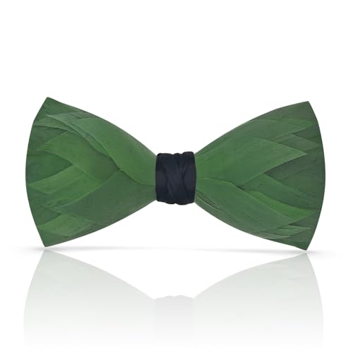 Image of Feather Bow Ties for Men Original Luxury Elegant Wedding Bow Tie Pre-Tied Handmade Mens Bowties for Tuxedo