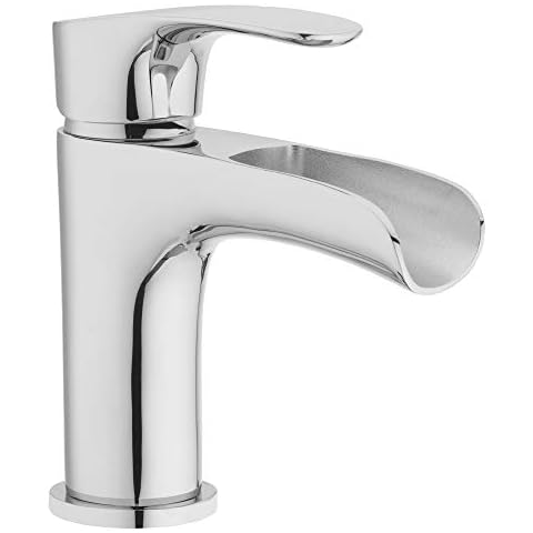 Aqua Vista H07L-412-AV-CH Bathroom Sink Faucet, Waterfall Single Handle Chrome Cover