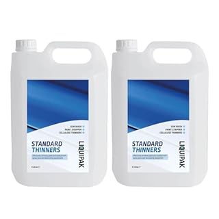 Liquipak Standard Paint Thinner 2x5 litres – Cellulose Gun wash, Brush Cleaner & Paint thinner. Perfect for Spray Guns, Cellulose Paints, Stripping & Cleaning