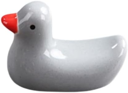 Chopstick Rest Chopsticks Holders Cute Rack and Spoon for Kitchen 6PCS of Cartoon Duckling Ceramic Table Home Racks