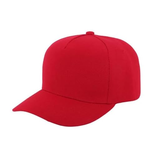 5-Panel Baseball Cap for Workouts, Hiking, Outdoor Sports, Customizable DIY Design, All-Season Comfort Fit, Adjustable Red